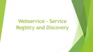 About Service Registry & Discovery from Webservice