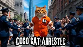 Coco Cat😼was Arrested & tried to escape⁉️watch till the end #ai #animation #cat #story #fyp