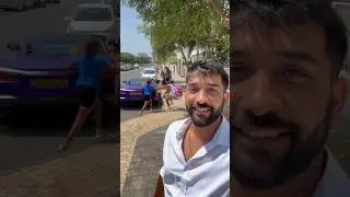 Kids falling after prank with a super car. #corvette #funny #c8 #car #foryou #ferrari #mycar #shorts