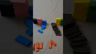 Truck Crashing Dominos Toy Wall #Domino #truck #toy #fast #Fun #Speed #shortvideo #shorts #asmr