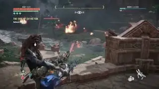Oseram Cannon Taking Down Mechs - Shield Weaver Armor - Horizon Zero Dawn