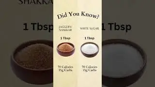 Calories in Jaggery and White Sugar #shorts #viralshorts #calories #jaggery #sugar #weightloss