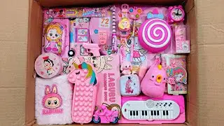 Biggest Pink Stationery Collection - Piano Pencil Box, Popit Pouch, Erasner, Ruler, Sharpener, Pen