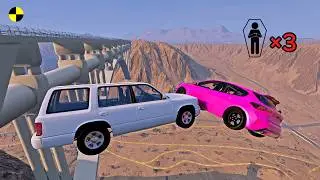 Realistic High-Speed Car Crashes in BeamNG.drive #122 | Ultra Detailed Crash Compilation