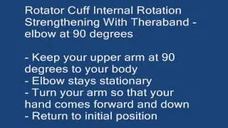 Rotator Cuff Strength Exercises - Internal Rotation - Arm up at 90 degrees