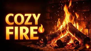 Cozy Fireplace at Night 🔥 Real Fire SoundsRelax,Sleep,Study4K Ultra HD#CozyFireplace#FireSleepSounds