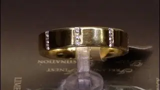 #8169 | Diamond Wedding Band | Set In 18ct Yellow Gold