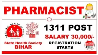 PHARMACIST 1311 NEW POST BIHAR STATE HEALTH SOCIETY