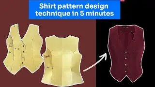 👗✂️Instructions for designing a shape-hugging Gile (Vest) shirt in 5 minutes.