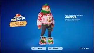 FORTNITE unboxing CHEEK THE FESTIVE GUINEA PIG!!!!