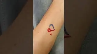 making Heart Design tattoo.#shorts