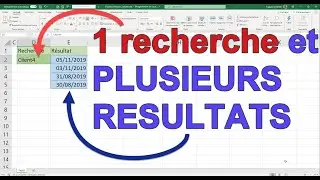 Excel - Retourner plusieurs valeurs &agrave; partir d'une recherche
