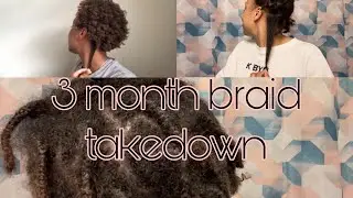 3 MONTH BRAID TAKEDOWN + LENGTH CHECK | Short 4C Hair | KaylaTiona