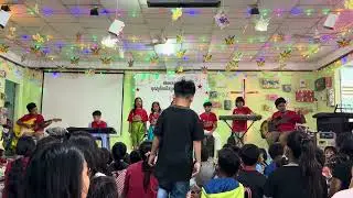 Performance in Christmas party for the kids at the Church 
