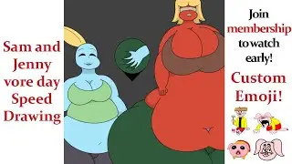 Sam and Jenny vore day speed drawing