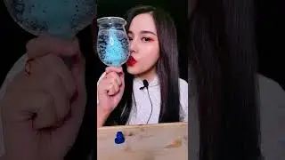 asmr renkli i&ccedil;ecekler i&ccedil;iyor, asmr drinking colorful drinks, asmr bebendo bebidas coloridas #short