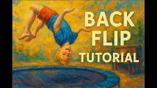 How to Do a Back Flip on a Trampoline | With Slow Motion | Easy Tutorial for older Kids!
