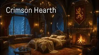 Crimson Hearth | Soothing Orchestra + Fireplace ASMR for Deep Sleep  | Pure Peace Playlist
