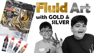 Набор для рисования Camel Fluid Acrylic Monochrome - Картина жидким акрилом для начинающих