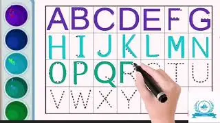 A for apple, How to Write Uppercase Letters | Letters Writing for Kids | Primary Books Academy