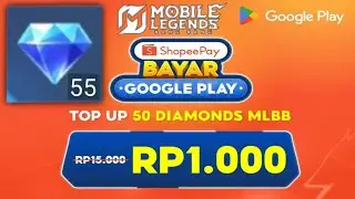 CRAZY! BUY 55 DIAMONDS FOR ONLY IDR 1,000 SHOPEEPAY GOOGLE PLAY ML 2025 PROMO EVENT
