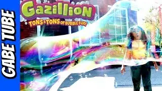 GIANT BUBBLE MAKER DIY vs GAZILLION BUBBLE MACHINE vs FUBBLE BUBBLE KID TOY REVIEW - Gabe Tube TV