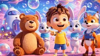 Bon And Buddy Bear Adventures 🎈 Bubble Planet  Funny Space Cartoon  Full Movie for Kids