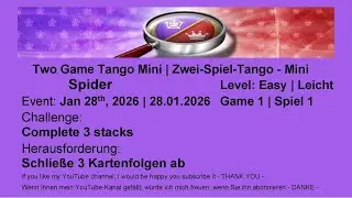 Two Game Tango Mini - Spider Easy #1 | Jan 28th, 2026