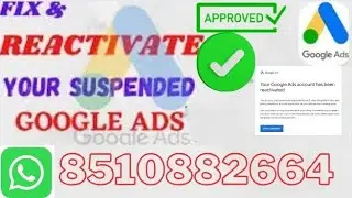 Reactive Suspended Google Adwords Accounts Unsuspended Google Ads Verified