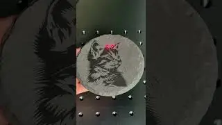 Laser cat magic! 🐱 Cutting board cuteness you can keep. #yongli  #laserart  #lasercat #kitten