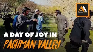 Walking in Paghman Valley into Afghanistan Islamic Emirates Playing Ghursai Game