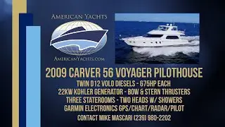 SOLD - 2009 56' Carver 56 Voyager Pilothouse With American Yachts