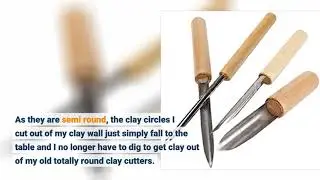 BQLZR Semi Round Hole Cutters Pottery Clay Ceramic Tools for Drilling &Sculpture Pack of 4