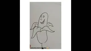 how to draw banana drawing 🍌🍌