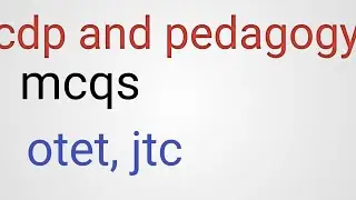 Junior teacher schematic and OTET important cdp and pedagogy  questions
