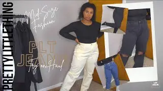 I TRIED PLT JEANS FOR THE FIRST TIME | try on haul | MID SIZE FASHION