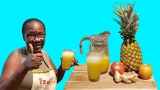 For GOOD HEALTH, drink this!! Ginger apple pineapple juice 🍍🍎