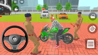 🎮 Franklin caught by Police 🚨 Kawasaki Bike in Indian🇮🇳 Bike Thief Auto Simulator 🎮