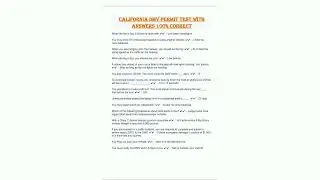 California DMV Permit Test with Answers 100 Correct2