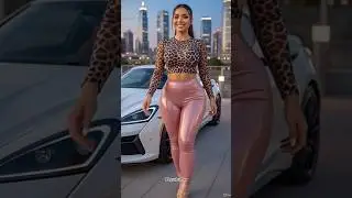 Curvy Girl Slays in Shiny Pink Latex Leggings & Leopard Crop Top 😍🔥 #ootd #outfitideas #style