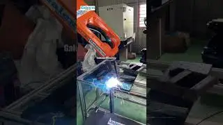 MIG Welding robot for Frame support #galexonrobotics #welding#yasaka #robotics #weldingrobot #shorts