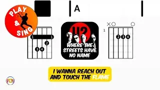 U2 - Where The Streets Have No Name | Scrolling Guitar Chords & Lyrics