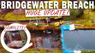 COFFERDAM REMOVED! EARTH DAM COMPLETE! BRIDGEWATER CANAL BREACH HUGE UPDATE! WHEN WILL WORK START?