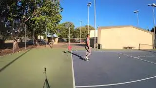 deuce side kick serve drills targeting at outer corner 4/4