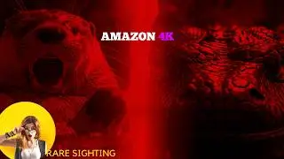 Rare Amazon Wildlife: Giant Otter Fishing & Anaconda Sighting | No Music 4K #AmazonRainforest