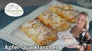 Schnelle Apfel-Quarktaschen in Blätterteig/ Günstig backen #quarktaschen