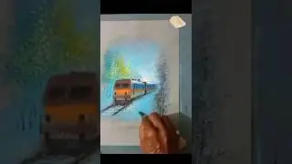 how to capture train #art #easydrawing #drawingtutorial #oilpastel
