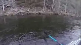 Fly fishing the Deerfield River in winter