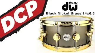 DW Collectors Black Nickel Over Brass Snare Drum 14x6.5 Gold HW - Video Demo