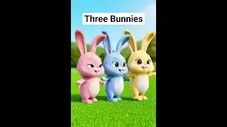 Three Bunnies / Bunny Rabit / Rabit #ytshort #cartoon #animation #bunny #shorts #youtubeshorts #kids